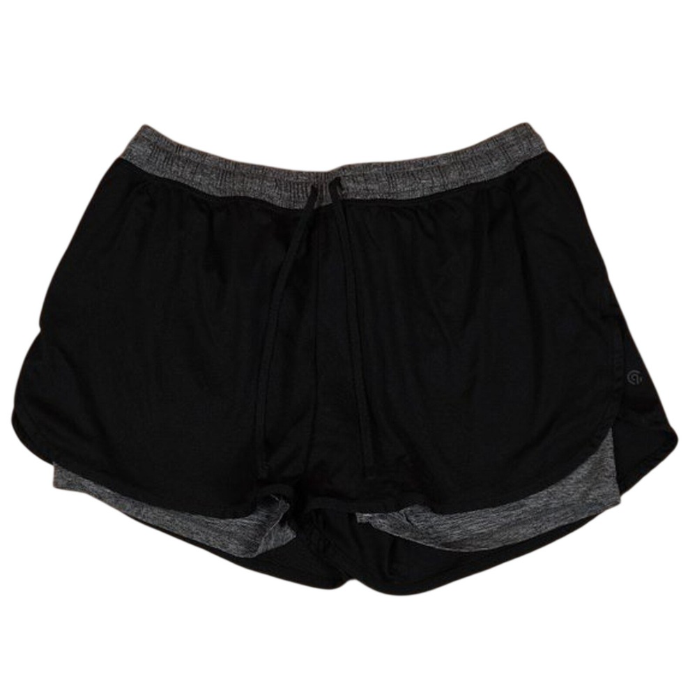 Champion‎ 9 Black and Gray Elastic Drawstring Waist Shorts Size XL